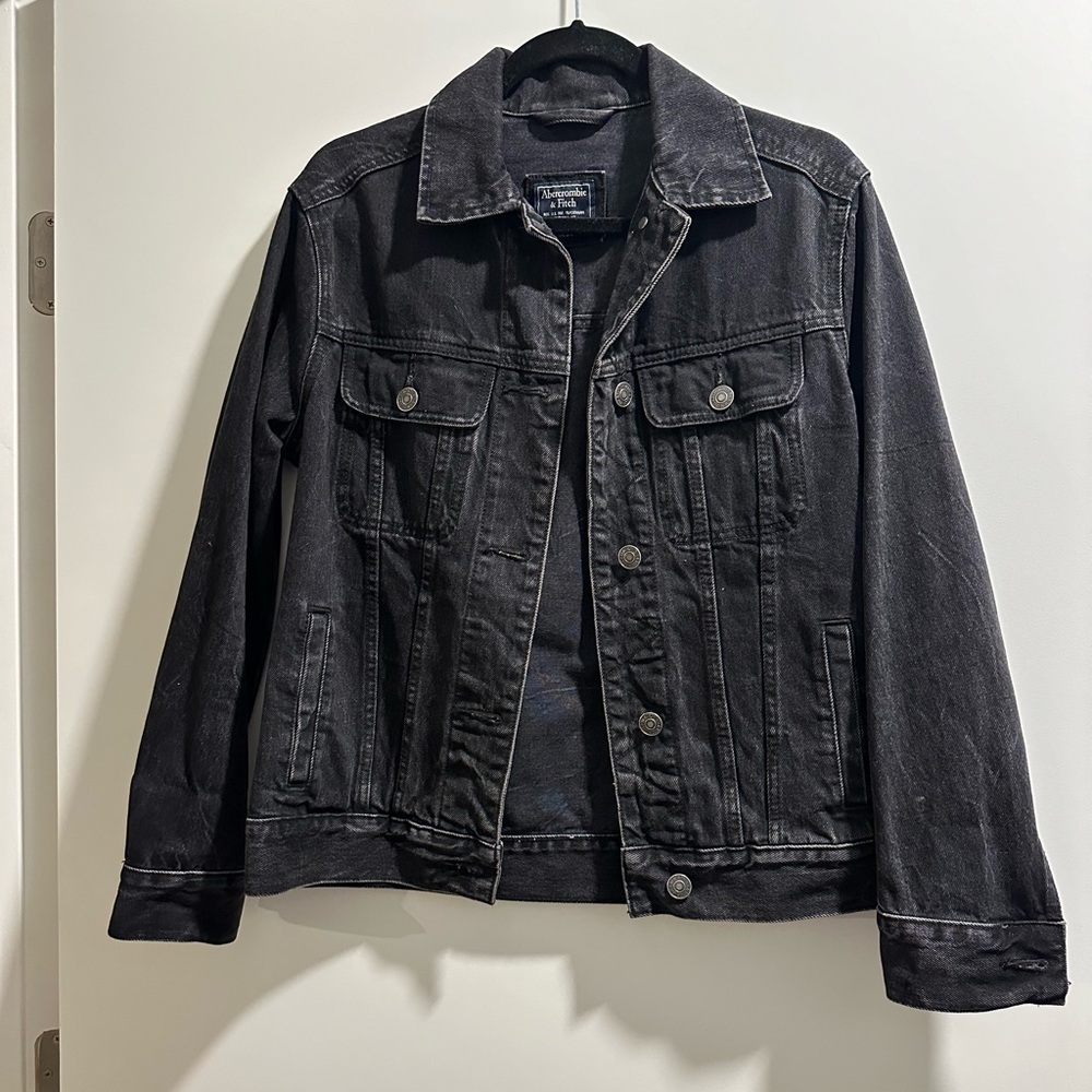 Abercrombie black denim jacket